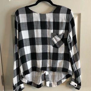 ***SOLD*** cloth & stone plaid blouse